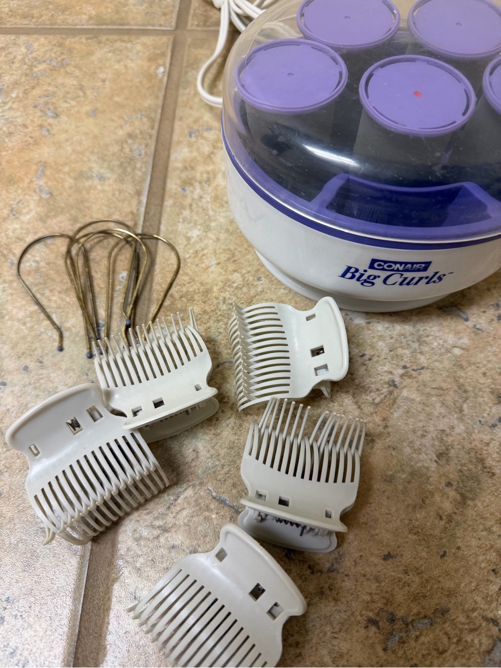 Big Curls Electric Hot Rollers - Purple & White - Picture 3 of 4